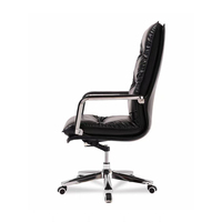 Chaise de bureau de direction à dossier haut au design moderne, confortable, avec système de levage pneumatique, en cuir PU et maille, imperméable, avec base en acier