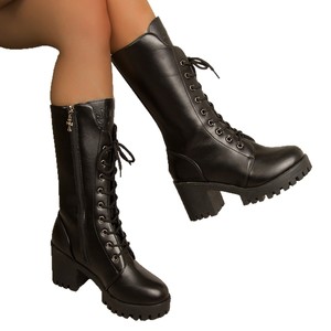 Nuovi <span class=keywords><strong>Stivali</strong></span> da <span class=keywords><strong>Donna</strong></span> Autunno-Inverno, Stile Britannico con <span class=keywords><strong>Tacco</strong></span> Quadrato e Suola Spessa, <span class=keywords><strong>Stivali</strong></span> alla Moda Eleganti per Donne - Product Image 5
