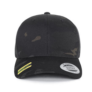 Topi Trucker Jaring Yu Poong 6606 <span class=keywords><strong>M</strong></span> C Pria dengan Bordir 3D Logo Custom Pabrik, Cetak Kamuflase Hitam, Gorras - Product Image 2
