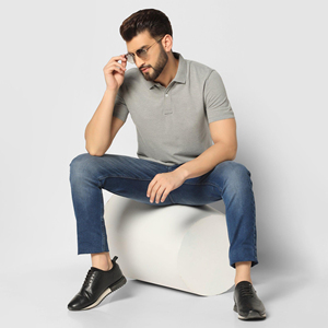Polo pour hommes 100 % coton, haute qualité, prix abordable, couleur unie personnalisable, respirant, anti-boulochage, design décontracté et épuré - Product Image 6