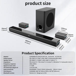 Televisor con Pantalla LED Personalizada, Sistema de Sonido Envolvente USB, Barra de Sonido Bluetooth, Sistema de Cine en Casa Inalámbrico 5.1 con Subwoofer - Product Image 5