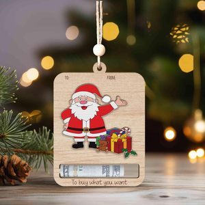 Figurines artisanales écologiques en bois de Père Noël, bonhomme de neige et sapin de Noël pour la décoration de la maison pour le Nouvel An et Noël - Product Image 2