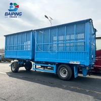 Remorque lourde la plus vendue en Ouzbékistan avec paroi latérale renforcée, grand espace de chargement, barre de chargement stable pour marchandises générales