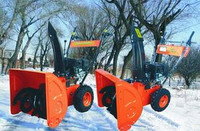 Souffleuse à neige à essence à double pneu, sûre et très efficace, pour la déneigement des routes et des parkings