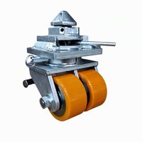 Roues pivotantes en acier pour conteneurs ISO de 4/5/6/8/10/12 pouces avec verrouillage par torsion et freins, durables