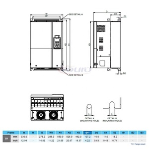 100 ชิ้น ใหม่แกะกล่อง VFD750CP43B 21 CP2000 75kW 100HP 460V 3 เฟส ตัวควบคุมพัดลมปั๊มน้ำ VFD - Product Image 2