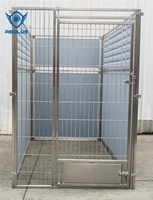 Nichoir pour chien classique à double porte, solide, imperméable, avec plateau en plastique pour une utilisation en intérieur/extérieur