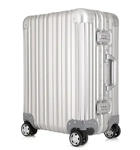 Volledig Aluminium Handbagage Koffer 2024 Hot Tsa Lock Internationale Maat Luxe Bagage Trolley Koffer Bagage
