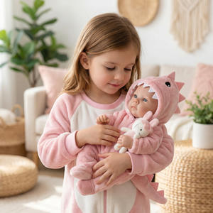 Muñecas Bebé Reborn de Silicona de 45 cm con Cuerpo de Vinilo y Silicona, Disfraz de Dinosaurio Rosa, Muñeca Bebé Reborn para Muñecas de 18 Pulgadas - Product Image 3