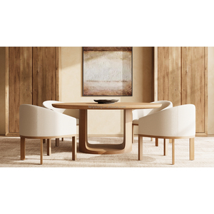 Ferly hiện đại hoàn chỉnh đồ nội thất phòng khách Vòng rắn gỗ bàn ăn đặt 4 ghế - Product Image 3