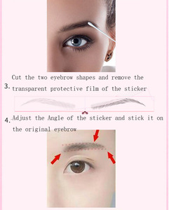 Autocollant de tatouage temporaire en forme de cheveux <span class=keywords><strong>3D</strong></span> imperméable à l'eau pour le toilettage des sourcils façonnage de l'arc en papier - Product Image 6