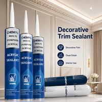 Mastic acrylique blanc en vrac pour étanchéité, élastique à base d'eau, pour joints de panneaux, mastic acrylique de finition soignée