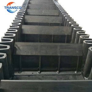 New Cleated Rubber Sidewall <strong>Conveyor</strong> Belt with Heat Resistant for High <strong>Angle</strong> Coal Handling in Power Plant Conveyors - Product Image 1