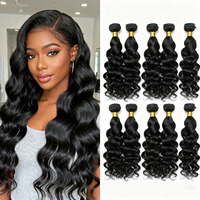 12A Brésilien Vague de Corps Bundles de Cheveux Humains 100% Extensions Vierges Non Transformées Pour Femmes Noir Naturel