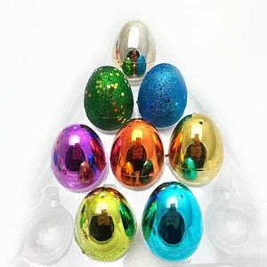 Dekorasi liburan hadiah anak-anak mainan simulasi telur DIY 6 CM plastik telur Paskah