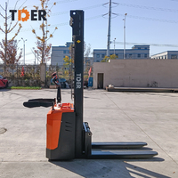 TDER Nouveau transpalette électrique 2000-2500 kg, 1,5 tonne, 2 tonnes, 2,5 tonnes, élévateur électrique sur plateforme avec batterie au plomb-acide, hauteur de levage 3,5 m