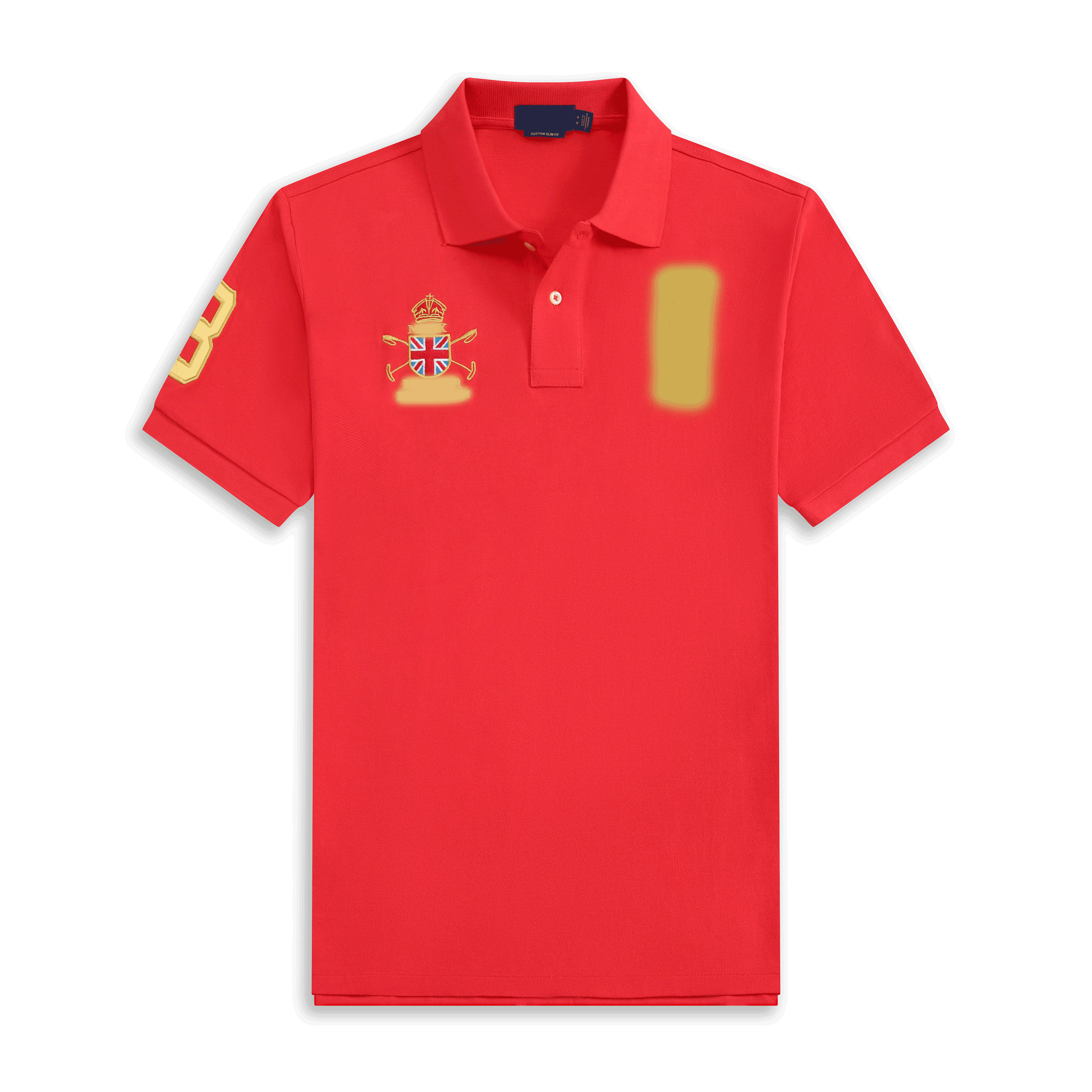 Rouge avec logo RL jaune
