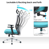 Vente en gros Chaise d'ordinateur élévatrice moderne Maille à dossier haut Design pivotant Chaise de bureau ergonomique Oficina pour le personnel