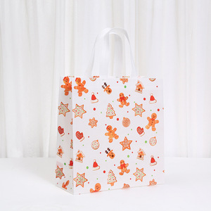 <b>Christmas</b> Non Woven Printed <b>Gift</b> <b>Bags</b> Laminated 3D Foldable Tote <b>Bags</b> For Holiday Shopping And Present Giving - Product Image 2