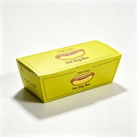 Boîte d'emballage pour hot-dogs en gros, personnalisée, pour maïs coréen, emballage alimentaire, boîte en papier pour hot-dogs