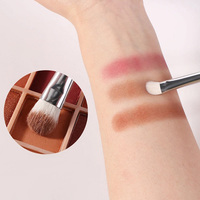 Lot de 15 pinceaux cosmétiques végétaliens de haute qualité, fond de teint, correcteur de fard à joues avec brillant à lèvres, cheveux synthétiques pour le visage et les yeux