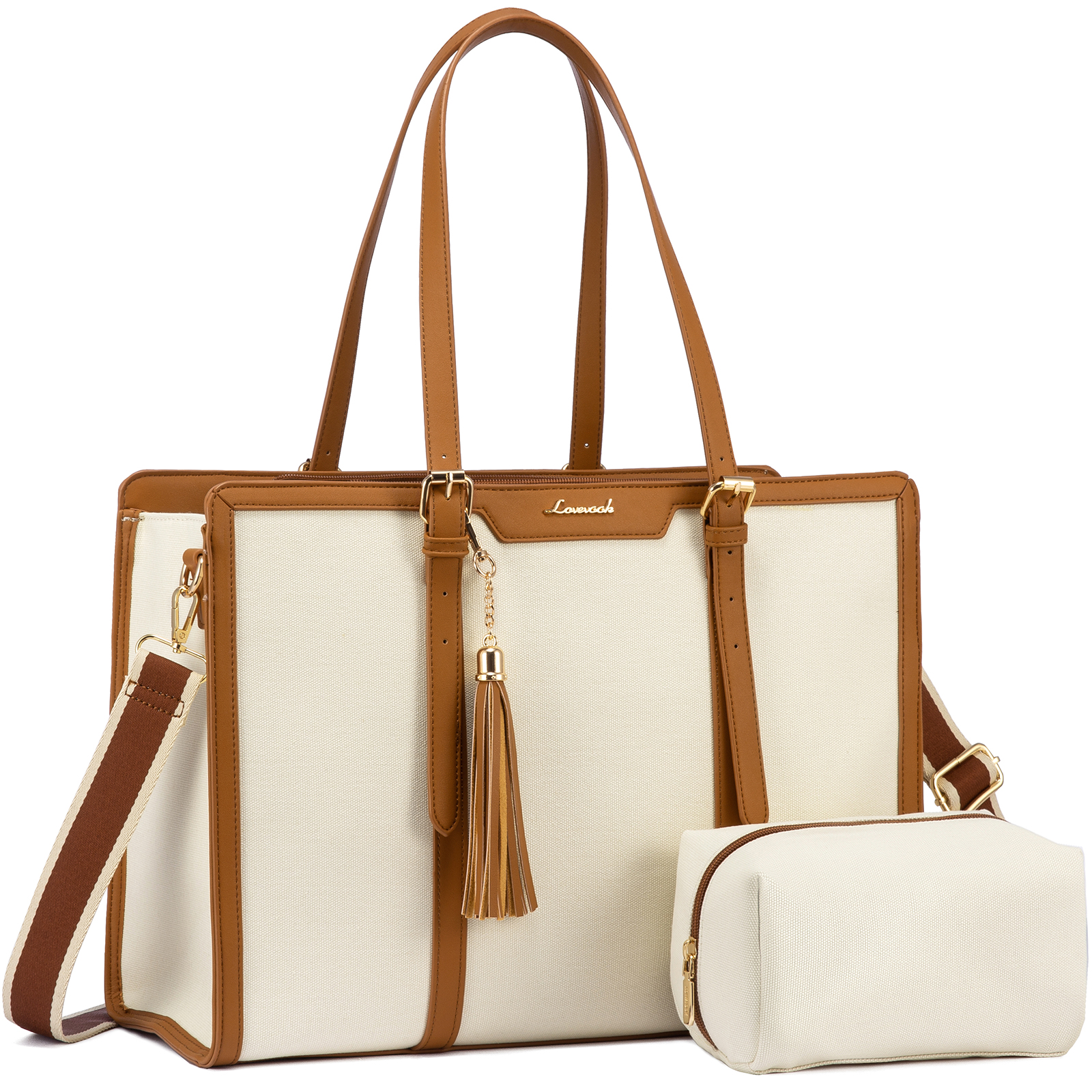 Marrone con beige-VYWB2038LK04M-Tela