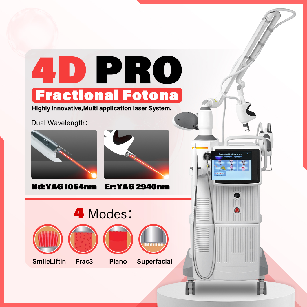 Mesin Laser perawatan vagina 4D Pro, Multifungsi Co2 fraksional Laser profesional