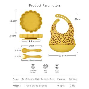 Productos de Silicona para Bebés Libres de BPA con Logotipo Personalizado, Tazón Infantil con Vaso y Babero, Set de Alimentación para Bebés - Product Image 4