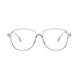 Gafas Gm anti luz azul para mujer, gafas rectangulares de montura completa de metal para PC con remaches de puntos, monturas lisas de moda - Product Image 2