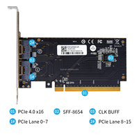 Carte Riser Externe 2U PCIe 4.0 X16 pour Extension GPU, NIC, HBA, SSD – Accessoires de Châssis Serveur en Stock