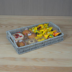 Cesta de Almacenamiento Rectangular de Imitación de Ratán para Uso Transfronterizo, Reutilizable, Bandeja de Exhibición de Frutas y Verduras para el Hogar, Bobai Guangxi K002964V - Product Image 2