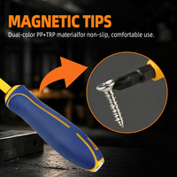 Testeur de tension stylo 80-500V 208mm en acier 40Cr avec poignée souple PP TPR, pointe plate ou cruciforme pour outils électriques OEM