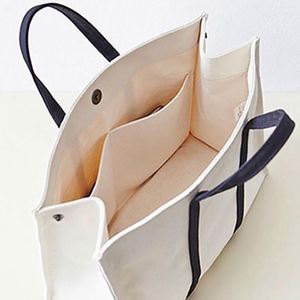 กระเป๋าผ้าแคนวาสแบบขายส่ง ใช้ซ้ำได้ มีช่องซิป ปิดผนึกได้ พิมพ์โลโก้ตามสั่ง กระเป๋าช้อปปิ้งแฟชั่นสำหรับผู้หญิง - Product Image 1