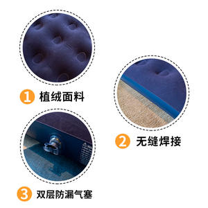 Colchón inflable portátil de 22 cm de grosor, rectangular, impermeable, para acampar y dormir al aire libre con inflado de aire. - Product Image 3