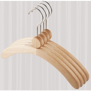 <span class=keywords><strong>Cintre</strong></span> sans trace, <span class=keywords><strong>en</strong></span> <span class=keywords><strong>bois</strong></span> massif non peint, support de séchage, support antidérapant pour vêtements domestiques - Product Image 1