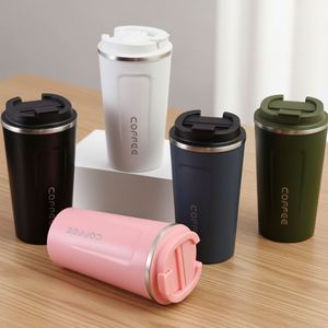 New 12oz 17oz Stainless Steel Travel Coffee Mugs LED Display Insulated Car Mug Sports Design 400ml - Product Image 1