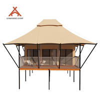 Kawagebo Kamp 49 ㎡   Tente de glamping de luxe sur mesure avec salle de bain pour hôtel et complexe hôtelier en plein air