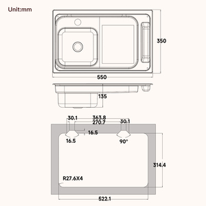 Évier de <span class=keywords><strong>caravane</strong></span> RV avec cuisinière à induction - Unité de cuisine intégrée en acier inoxydable avec couvercle en verre - Product Image 5