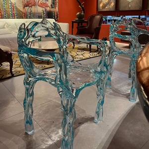 Vente en gros de chaises de salle à manger en cristal époxy haut de gamme de luxe design flamme durable pour Villa Home <span class=keywords><strong>Club</strong></span> Hotel <span class=keywords><strong>Table</strong></span> à thé Salon - Product Image 5