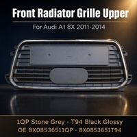 Pour Audi A1 8X 2011-2014 Grille de radiateur avant 8X08536511QP 8X0853651T94 Gris pierre Noir brillant Remplacement direct