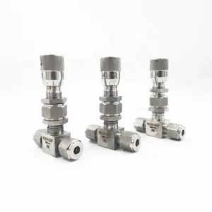 Stainless Steel SS316 Tube Union Angle Trimming Valve Micro Regulating Valve Metering Control Valve