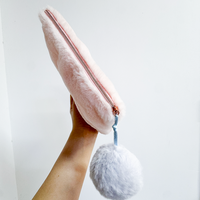 Sac de maquillage en peluche coloré macaron, grande capacité, pour voyage, rangement de cosmétiques et soins de la peau, vente en gros