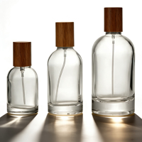 Vendre des flacons de parfum cylindriques de luxe, barre/noir/gris/couvercle en bois, logo personnalisé, flacon de parfum