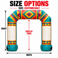 Arche gonflable publicitaire mexicaine Fiesta en gros avec panneaux signalétiques pour l'entrée d'événements extérieurs, festivals et marchés