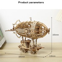 Rompecabezas 3D de Madera Realista Personalizado, Dirigible de Ensueño, Nave Aérea, para Decoración Creativa de Oficina