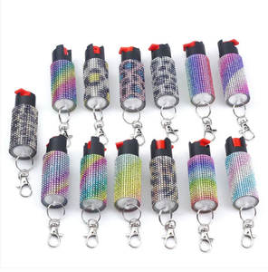 Wholesale Bling-Jeweled Spray Self Defense Keychain up to 10 Feet to Disperse Liquid Self Defense Spray Bottle for Women - Product Image 1
