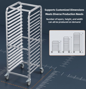 <span class=keywords><strong>UKW</strong></span> Maßgefertigter Gewerblicher Catering-Küchenwagen mit 20 Pfannen aus Edelstahl für Backöfen - Product Image 3