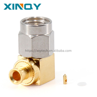 Connecteur RF à souder SMA mâle 50 Ohm DC-18GHz avec placage or en laiton pour câble CLC260 / SS405 / RG405 - Prix usine XINQY