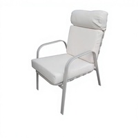Ensemble de table à manger d'extérieur en acier moderne 7 pièces, mobilier d'extérieur, hôtel, restaurant, ensemble de jardin élégant