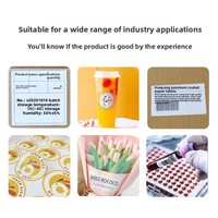 Rouleaux d'étiquettes autocollantes en papier couché 100 x 100 avec impression d'étiquettes, autocollants, codes-barres, forme carrée pour utilisation logistique